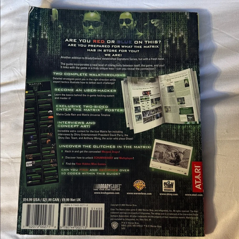 Enter the Matrix Official Strategy Guide - Green & Black Cover 2003